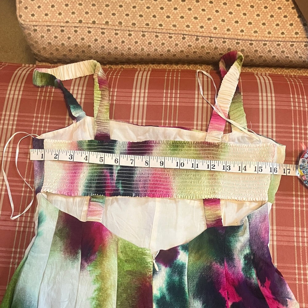 By Anthropologie floral watercolor tiered Maxi Dress size 12 EUC - Picture 14 of 15